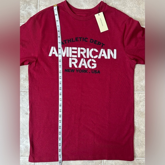 NWT American Rag Men's Burgundy Graphic Tee Size Medium - Picture 6 of 6